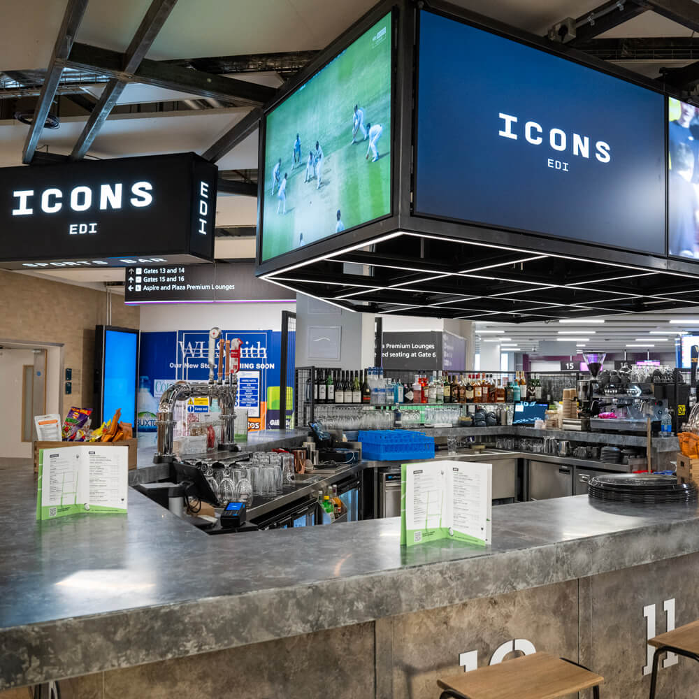 icons sports bar in edinburgh airport
